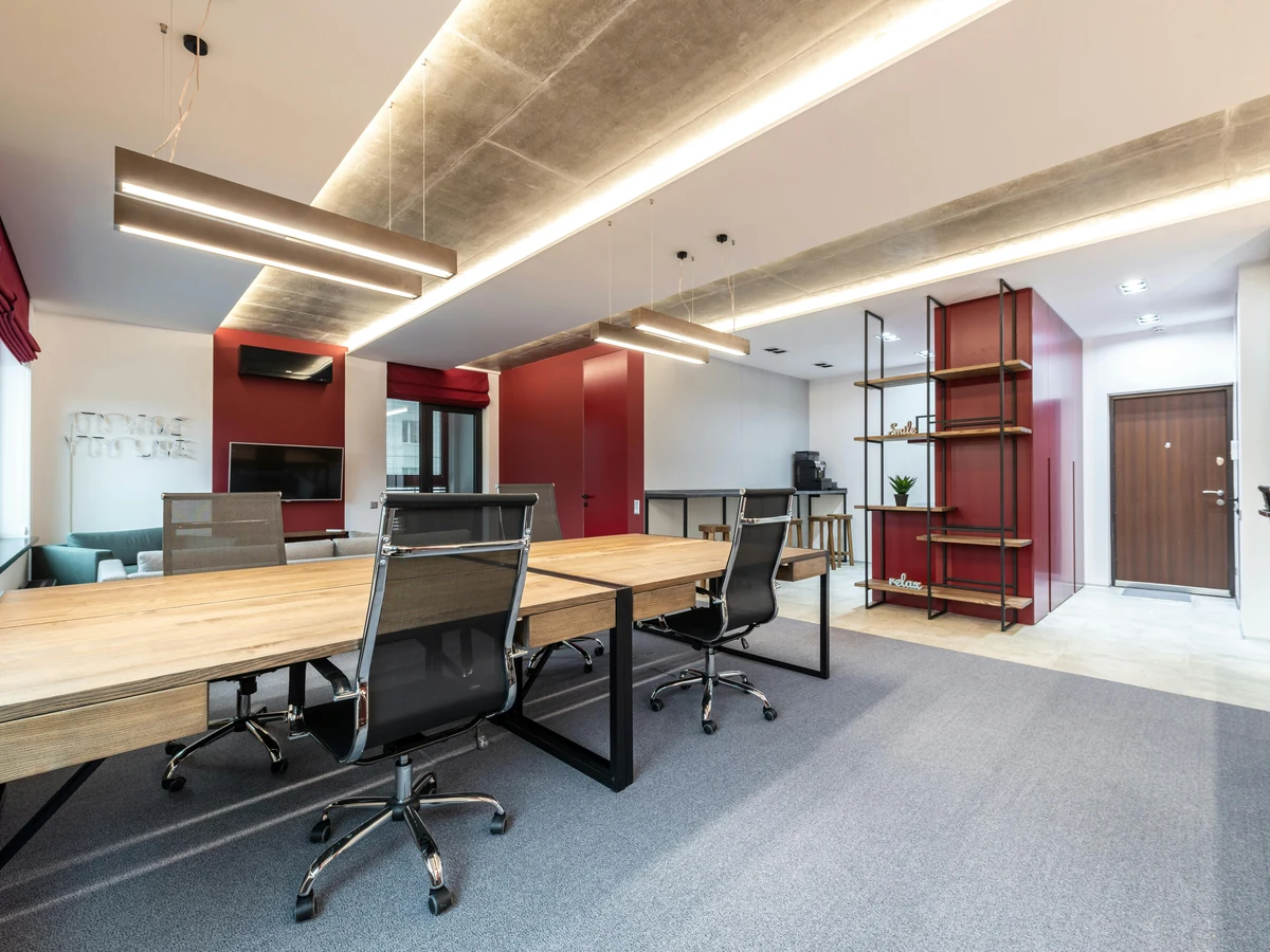 Commercial painting open plan office by Richmond Decorators in Richmond upon Thames