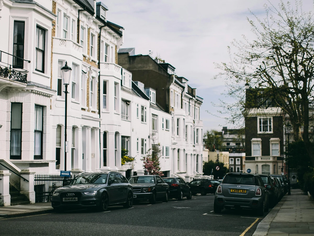 White London townhouses exterior painting by Richmond Decorators